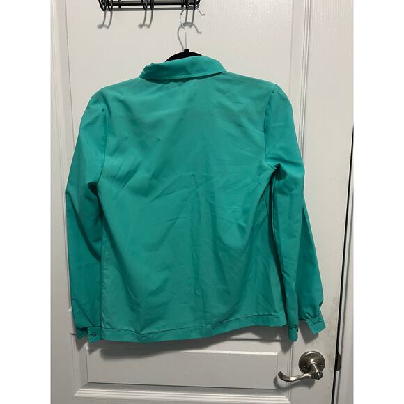 Vintage teal Mr. Fine Dallas blouse - Picture 4 of 4